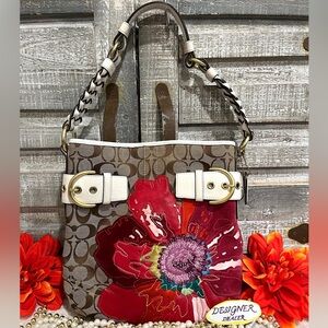 COACH POPPY Signature Duffle Bag 6123 Limited Edition